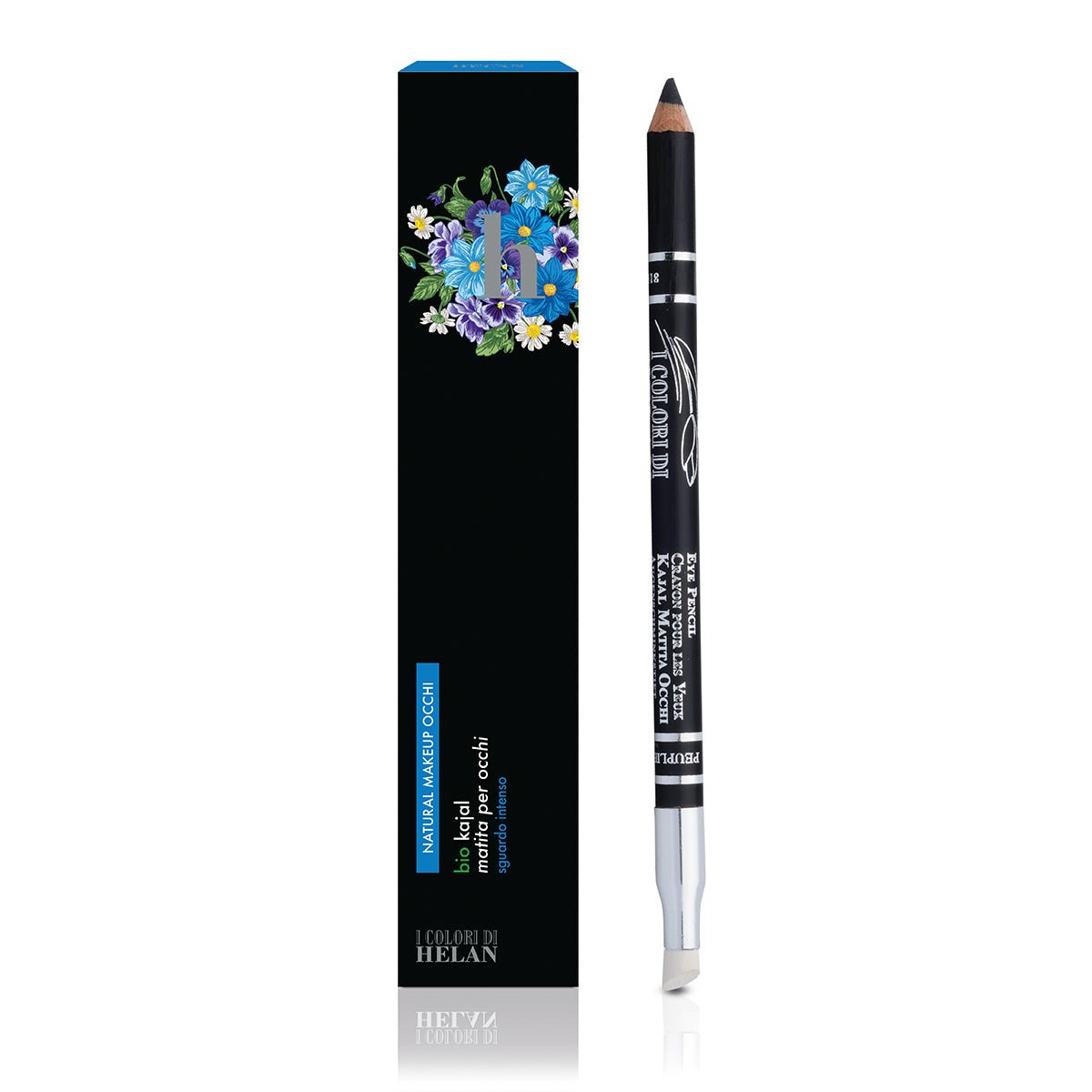 Helan - Matita Nera Occhi, Make Up Luminoso, Matita Occhi Morbida e Facile da Stendere con Vitamina E e Oli Vegetali, Kajal Occhi Nero Bio per Sguardo Intenso, Trucchi Donna e Uomo Makeup Occhio, 1 ml - Naturopatica shop & therapy