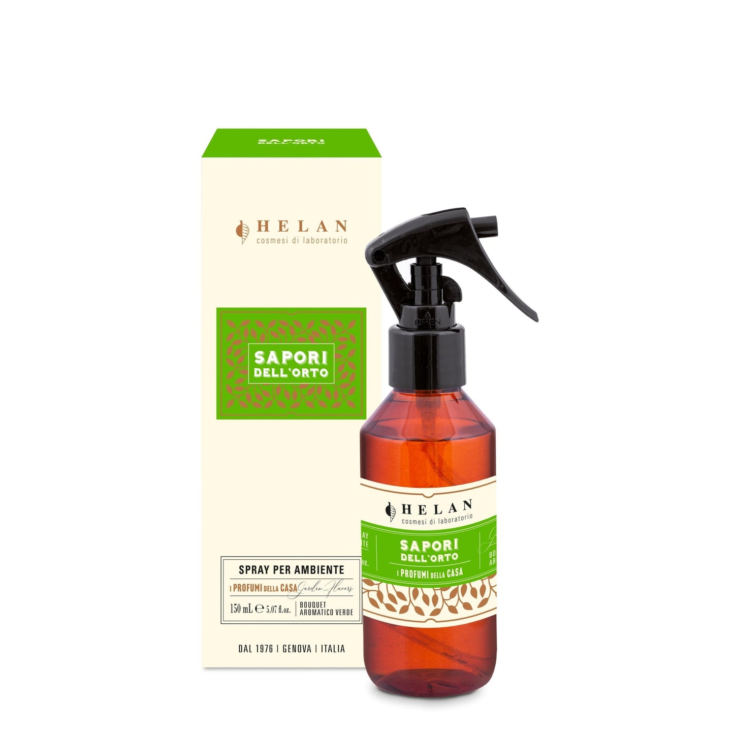 Helan Sapori dell'Orto - Profumatore per Ambienti, Profumo Ambiente Spray con Basilico e Pepe Rosa dalle Note Aromatiche Verdi - Idee Regalo Deodorante e Profumatori Ambiente, 150 ml - Made in Italy - Naturopatica shop & therapy
