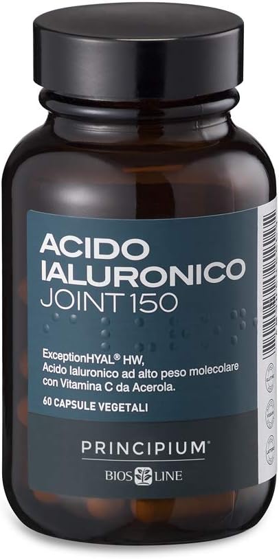 BIOS LINE Principium Acido Ialuronico Joint 150, Integratore alimentare per le cartilagini con acido ialuronico e vitamina c, Integratore capsule, 60 capsule vegetali - Naturopatica shop & therapy