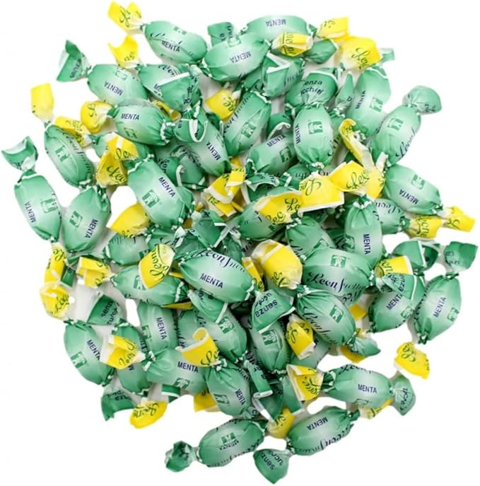 Leonsnella - Caramelle Senza Zucchero alla menta Confezione da 500