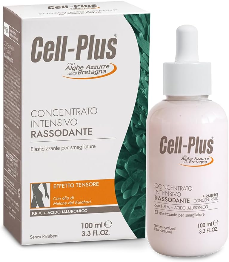 CELL PLUS Concentrato Intensivo Rassodante 100ml, Crema Corpo, Previene Smagliature, Dona Tono ed Elasticità