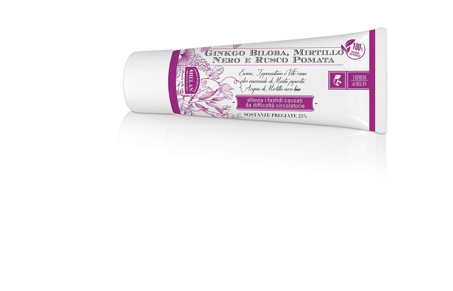 Helan, I Rimedi, Pomata Ginkgo Biloba, Mirtillo Nero E Rusco, Allevia fastidi circolatori, 75 ml - Naturopatica shop & therapy