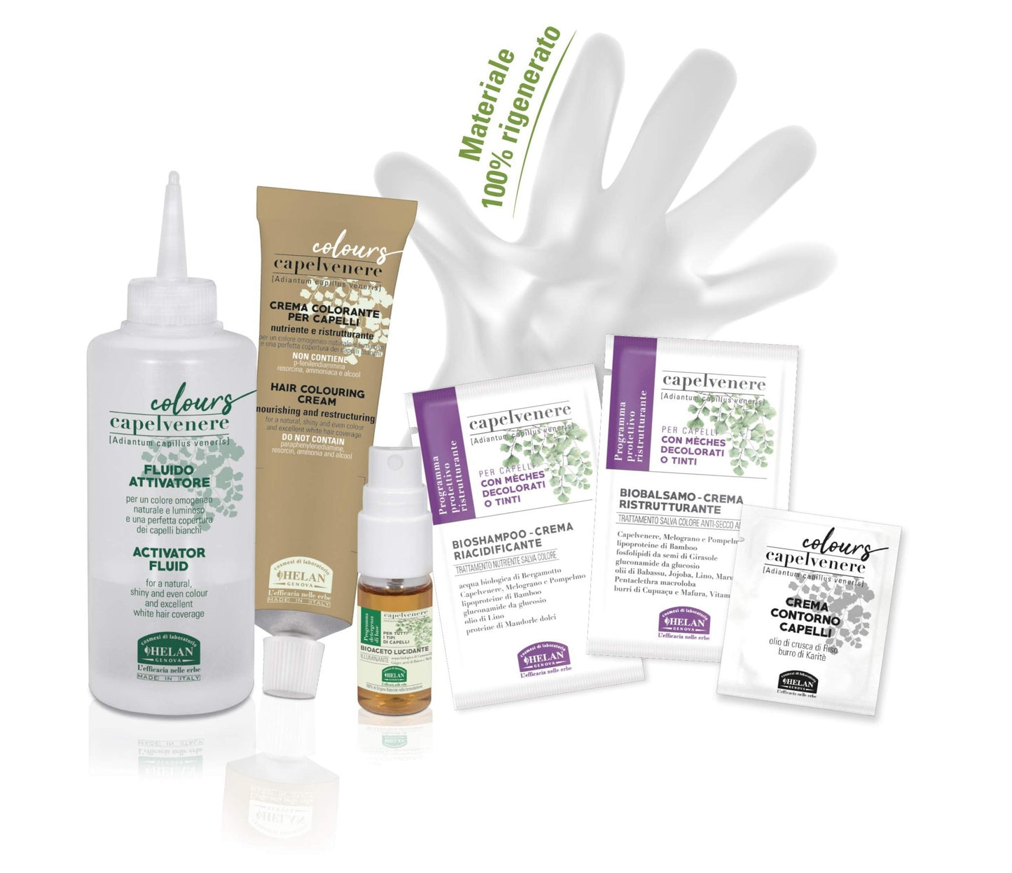 Helan, Capelvenere Colours, Tinta per Capelli Naturale Permanente Formula Dolce 4.6N Castano Rosso, Colore Capelli Kit Facile Uso Inodore Ottima Copertura Tinta Capelli senza Ammoniaca e Alcool - Naturopatica shop & therapy
