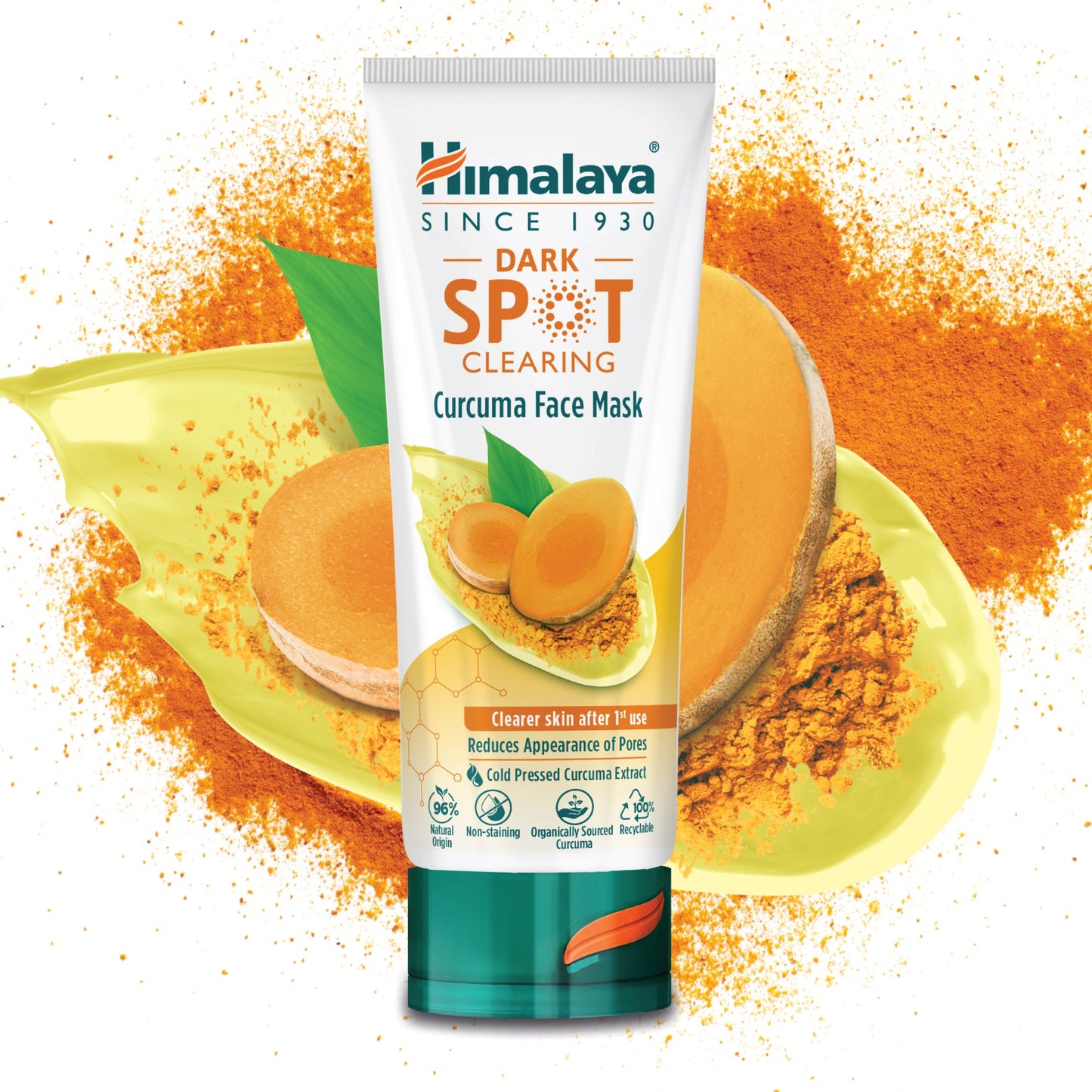 Himalaya Maschera Viso alla Curcuma – Schiarente Macchie Scure