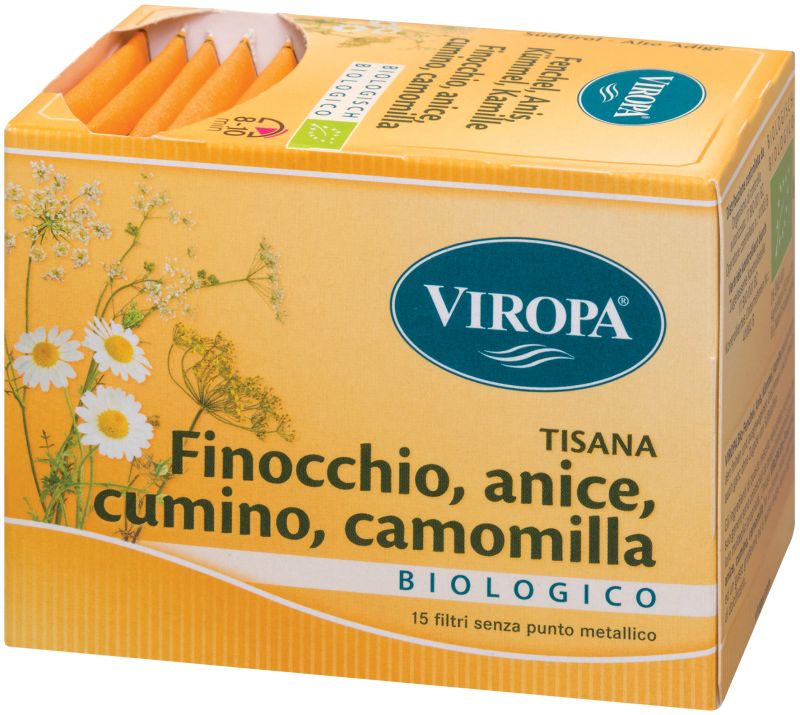 Tisana finocchio, anice, cumino e camomilla 15 filtri