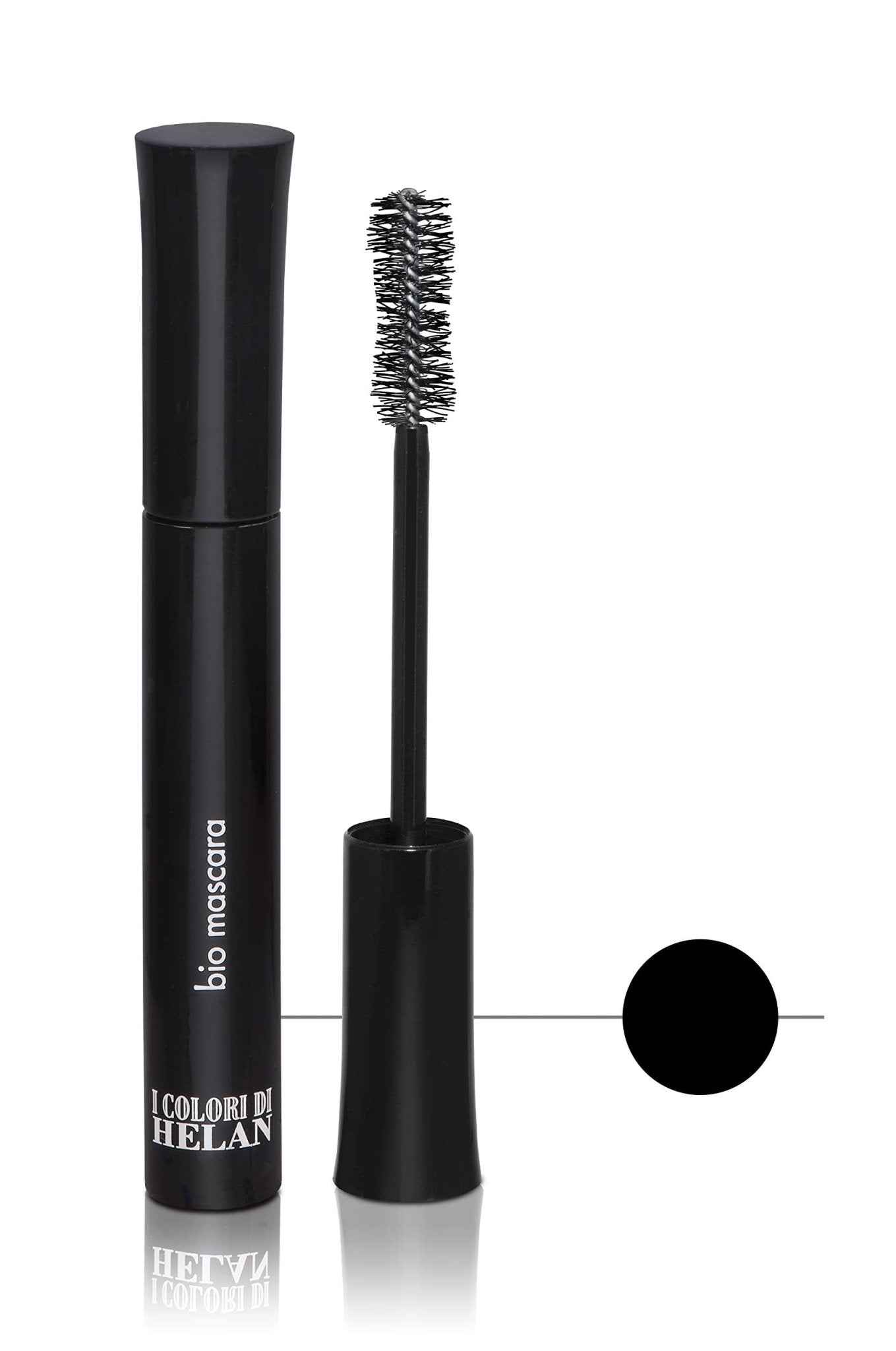 Helan, I Colori di Helan, Mascara Allungante, Mascara Bio con Scovolino a Clessidra per Ciglia Lunghe, Piene e Definite - Make Up Allungante Occhi con Cere Naturali Nutrienti, Nero 8 ml, Made in Italy - Naturopatica shop & therapy