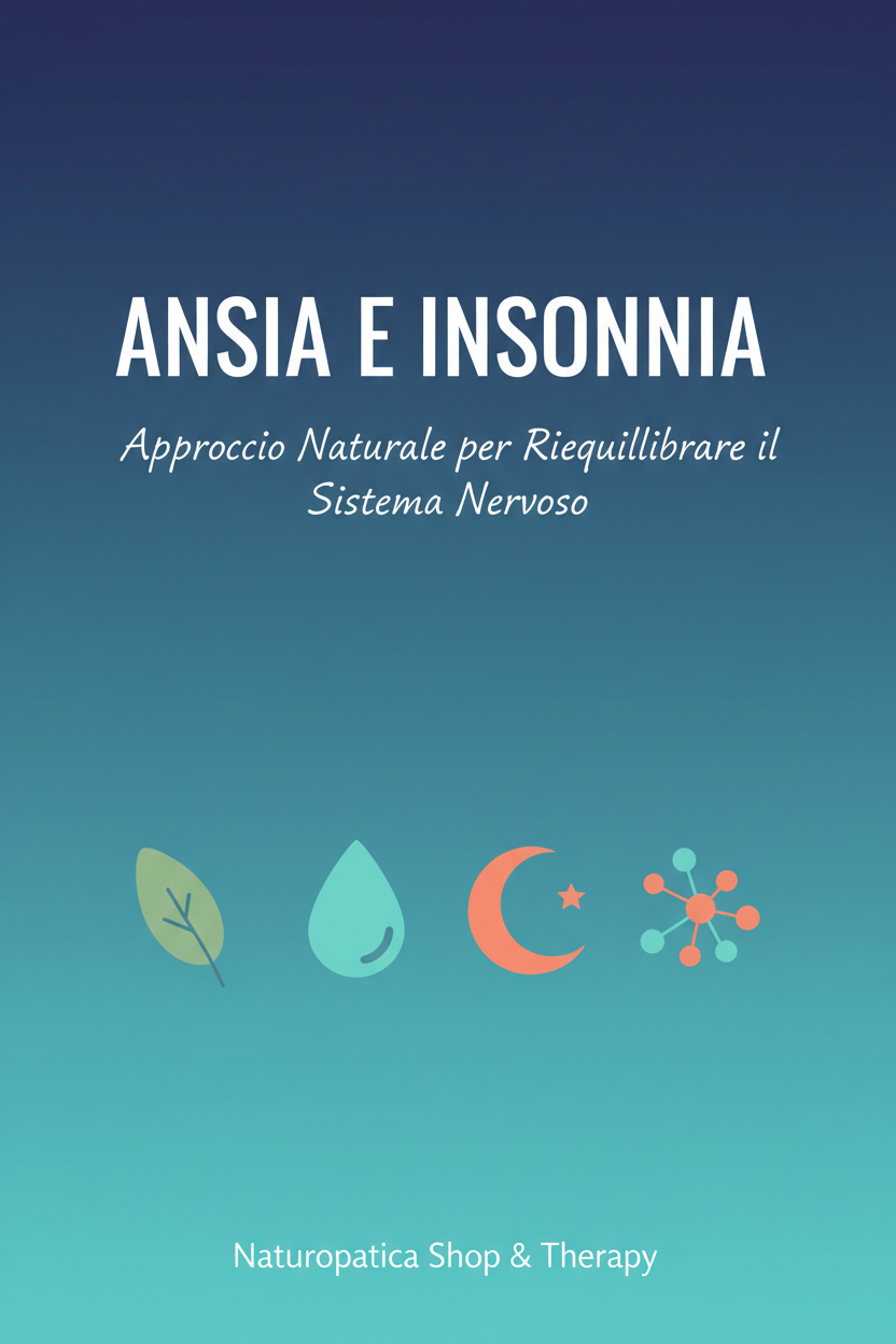 Copertina E-book Ansia e Insonnia - Approccio Naturale per Riequilibrare il Sistema Nervoso