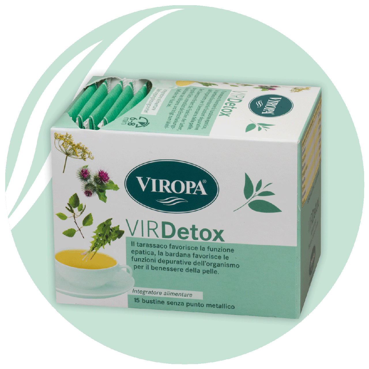 Viropa Té DETOX - Tisana - per il benessere della pelle - 15 FILTRI - Naturopatica shop & therapy