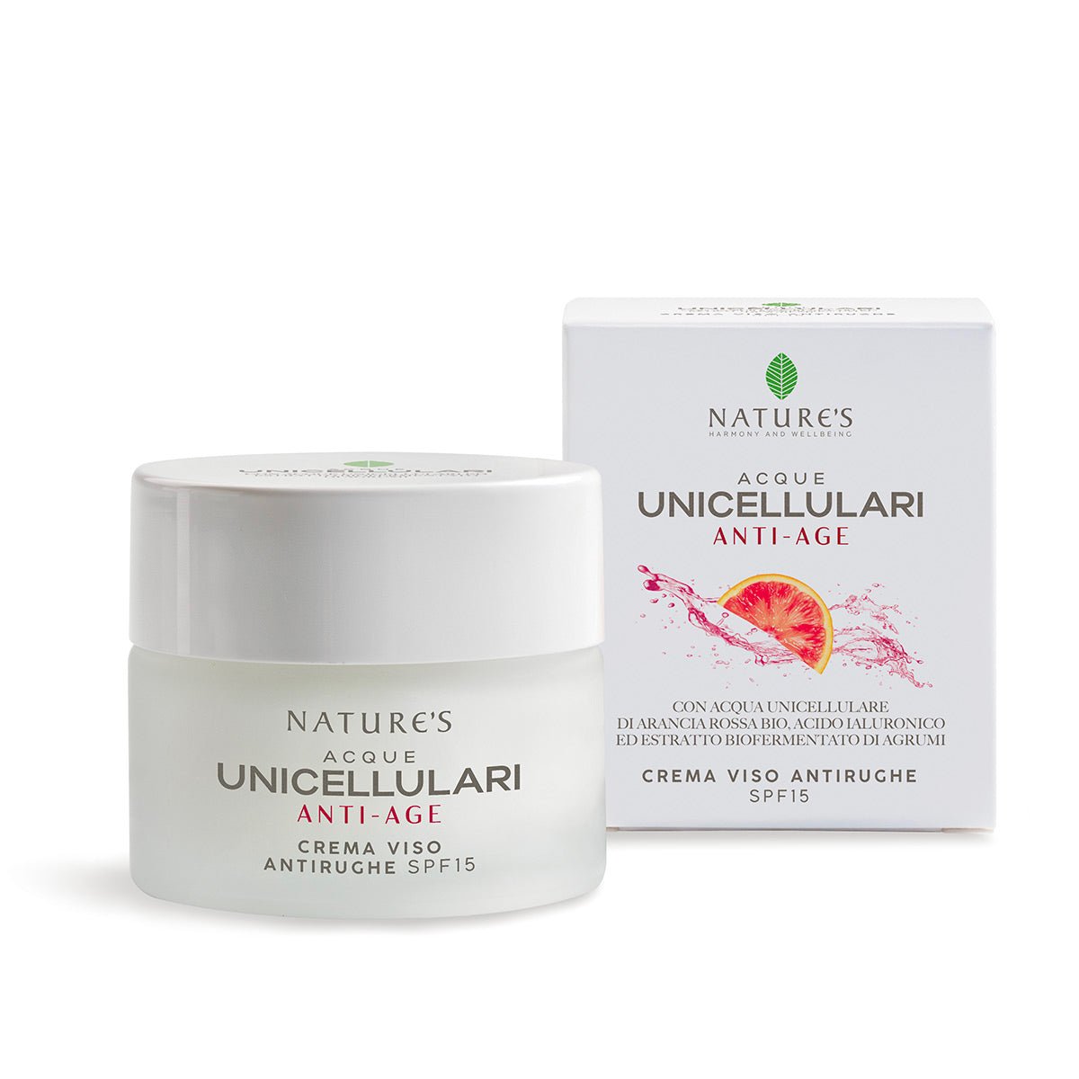 Nature's Acque unicellulari crema viso antirughe spf 15 - 50 ml - Naturopatica shop & therapy