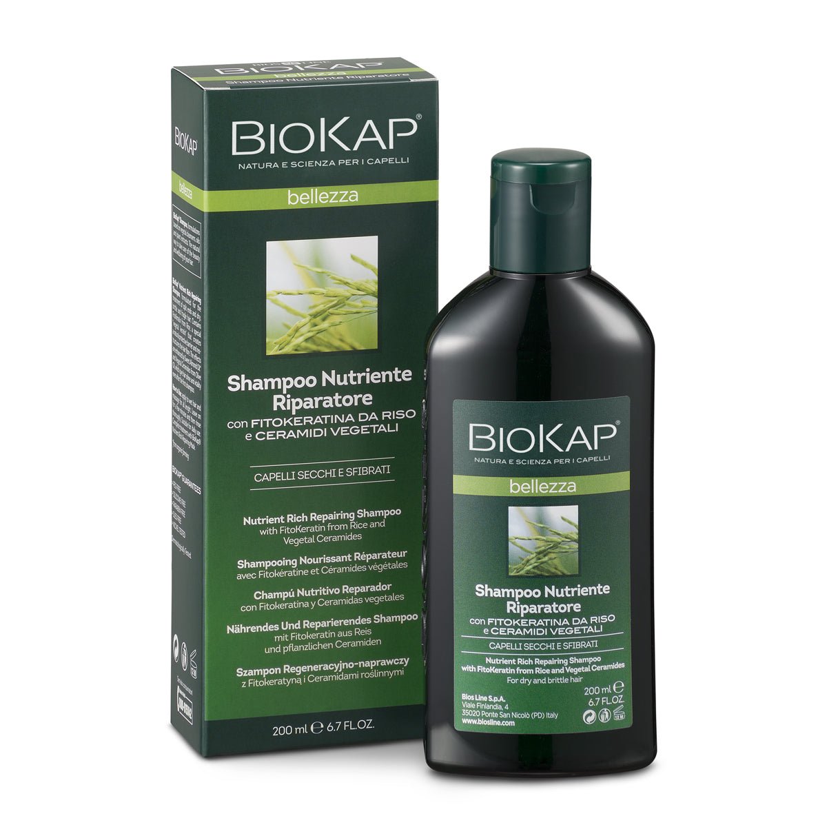 BIOKAP Shampoo Nutriente Riparatore 200 ml - Naturopatica shop & therapy