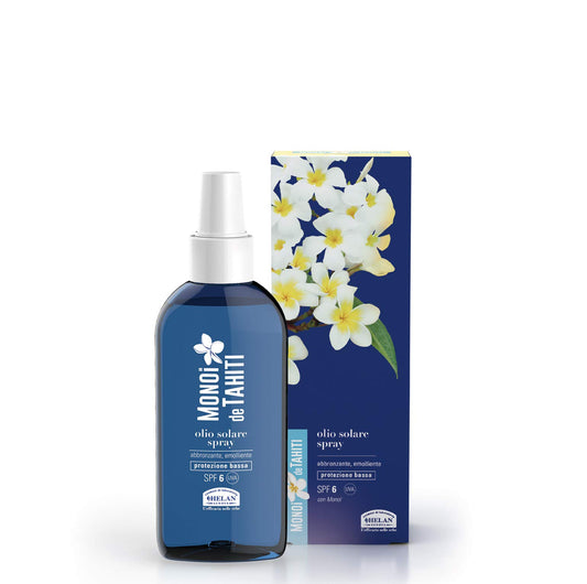 Helan, Monoi de Tahiti - Olio Doposole Corpo Spray con Olio di Mandorle Dolci e Riso Nutriente, Olio Corpo Profumato e Illuminante Dopo Sole per Pelle Morbida, Fissa e Prolunga Abbronzatura, 150 ml - Naturopatica shop & therapy