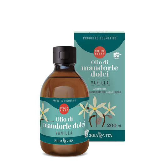 ERBAVITA OLIO PER MASSAGGIO - MANDORLE DOLCI vanilla - 200ml - Naturopatica shop & therapy