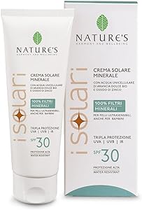 Nature's - I solari crema solare minerale SPF indicata per pelli chiare e delicate - 100 ml (SPF30) - Naturopatica shop & therapy
