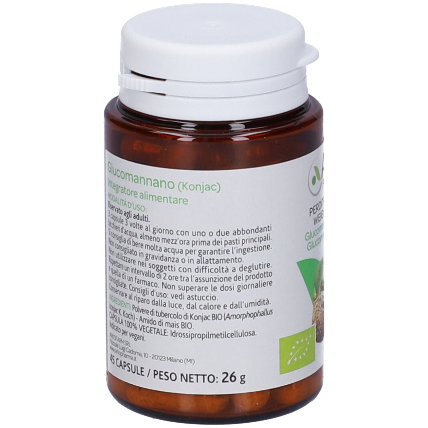 arkopharma glucomannano bio 45 capsule - Naturopatica shop & therapy