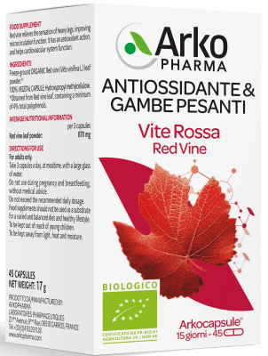 Arkopharma vite rossa bio 45 compresse - Naturopatica shop & therapy