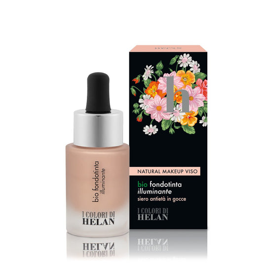 Helan, Bio Fondotinta Illuminante, Effetto glowing, texture iperfluida e leggera, adatto a qualsiasi tipo di pelle, colore Light - Naturopatica shop & therapy