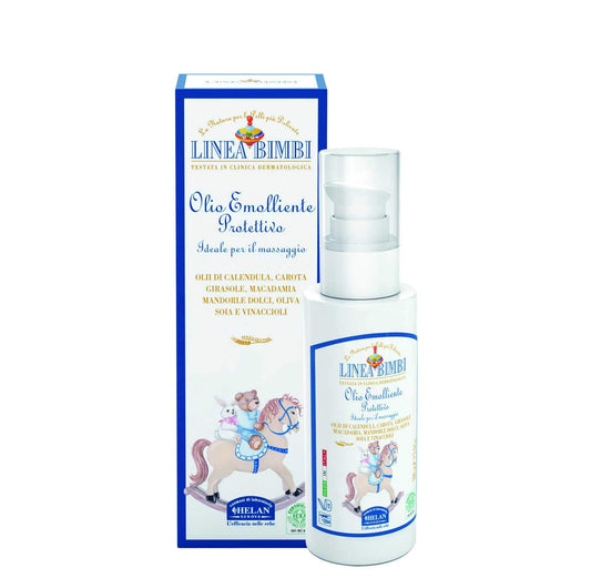 Helan, Linea Bimbi Bio, Olio Emolliente Protettivo per Neonato, Arricchito con Olio di Mandorle Dolci, Senza Siliconi e Parabeni - 100ml - Made in Italy - Naturopatica shop & therapy