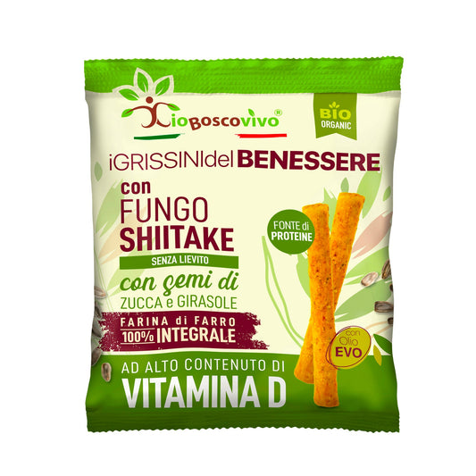 Grissini ai Semi di Zucca e Girasole & Shiitake BIO 50g