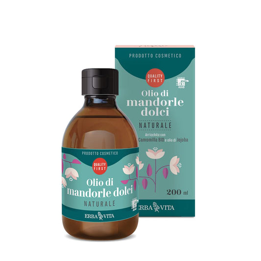 ERBAVITA OLIO PER MASSAGGIO - MANDORLE DOLCI naturale - 200ml - Naturopatica shop & therapy