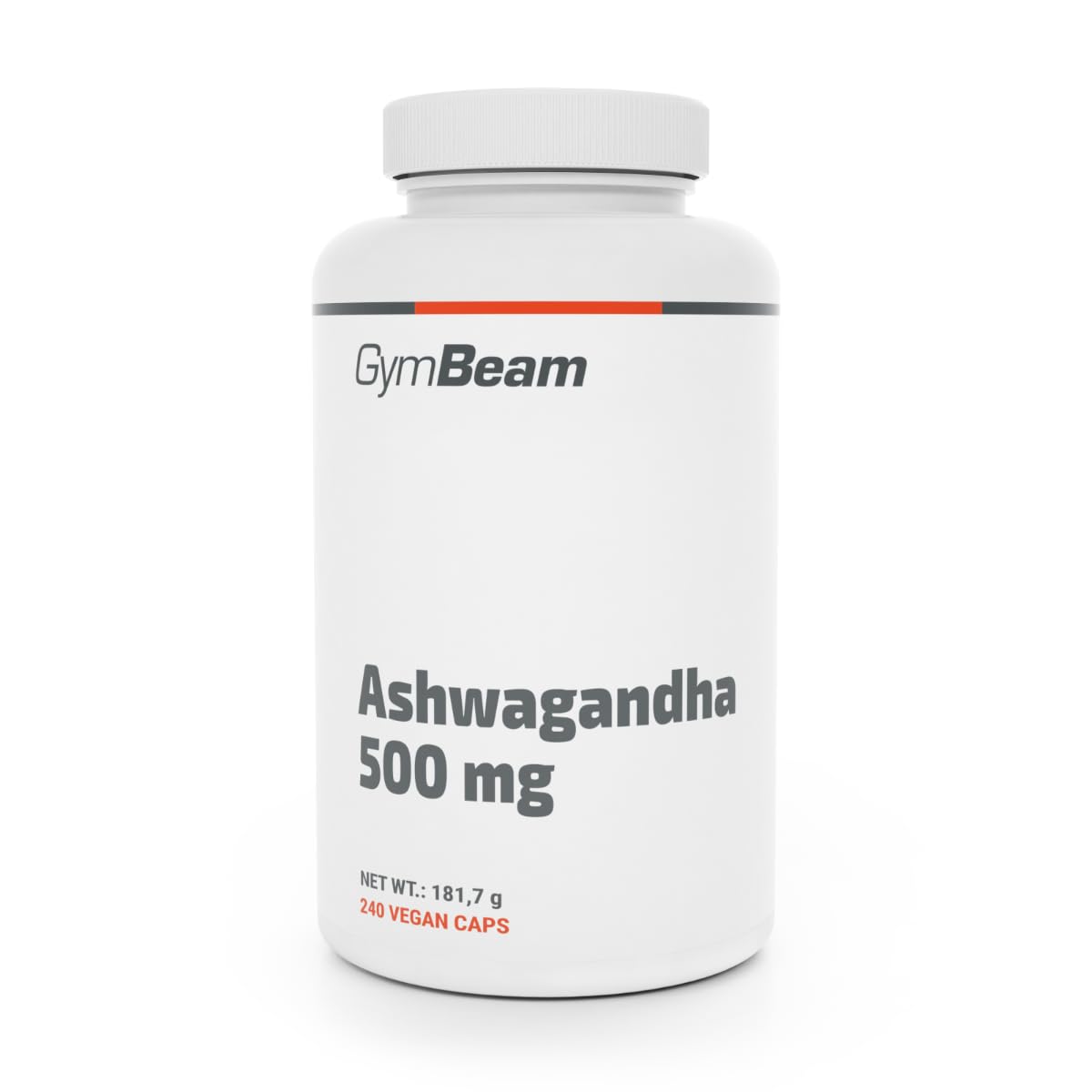 GymBeam Ashwagandha, Withania Somnifera, Ginseng Indiano, 500mg di Estratto, 5% Withanolides, Adattogeni per Resistenza e Gestione dello Stress, Pratiche Capsule (90 cps)