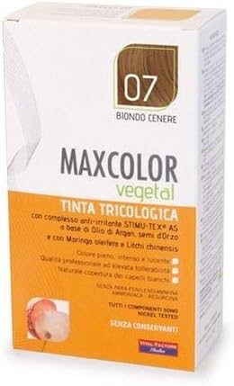 Vital Factors Italia Max Color Vegetal Tinta Tricologica - 50 gr, 07 Biondo cenere