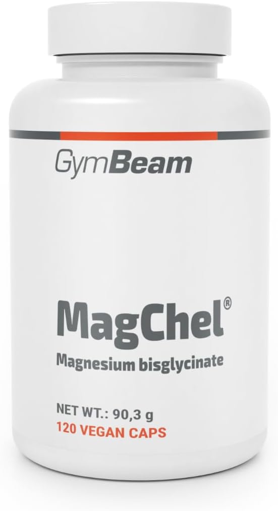 GymBeam MagChel® - Magnesio Bisglicinato - Magnesio Organico Puro per Sistema Nervoso, Ossa, Riduzione Stanchezza, Recupero Muscolare, Vegano, 120 cps