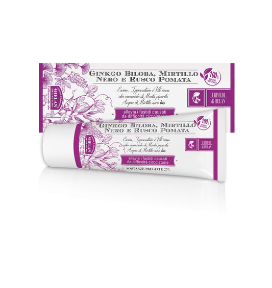 Helan, I Rimedi, Pomata Ginkgo Biloba, Mirtillo Nero E Rusco, Allevia fastidi circolatori, 75 ml - Naturopatica shop & therapy