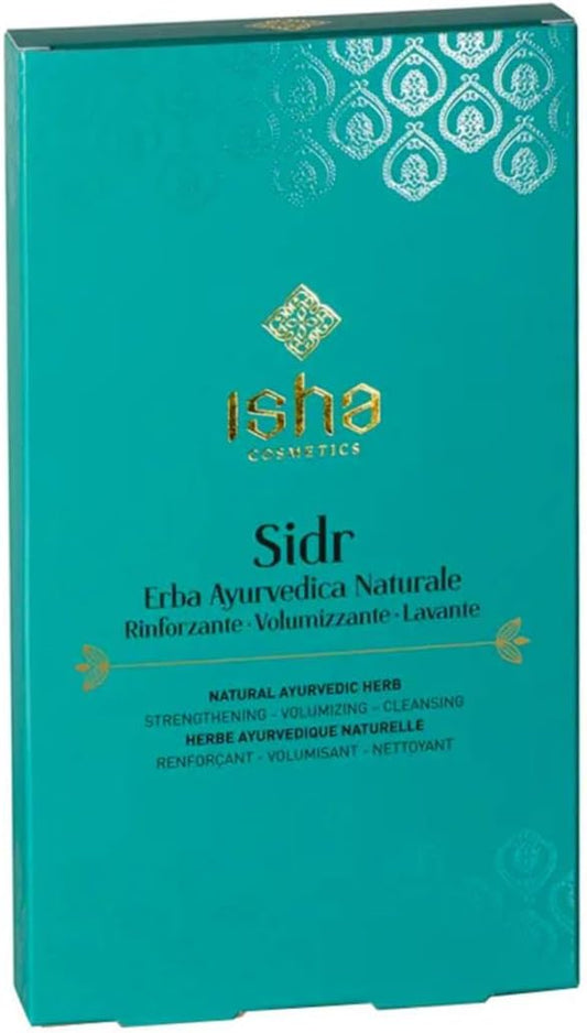ISHA cosmetics-Sidr Ziziphus-Giuggiolo di Cristo-erba ayurvedica in polvere-rinforzante-volumizzante-lavante-testato dermatologicamente e al nichel-100g