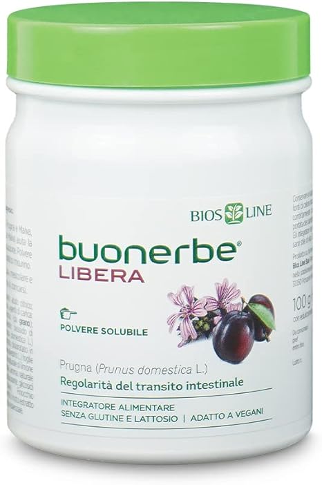 BIOS LINE Buonerbe Libera Polvere 100gr, Integratore per Intestino Pigro Ideale per Favorire la Naturale Regolarità Intestinale - Naturopatica shop & therapy