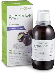 BIOS LINE Buonerbe Forte Sciroppo 180 ml, Integratore per Intestino Pigro, Gusto Fruttato - Naturopatica shop & therapy