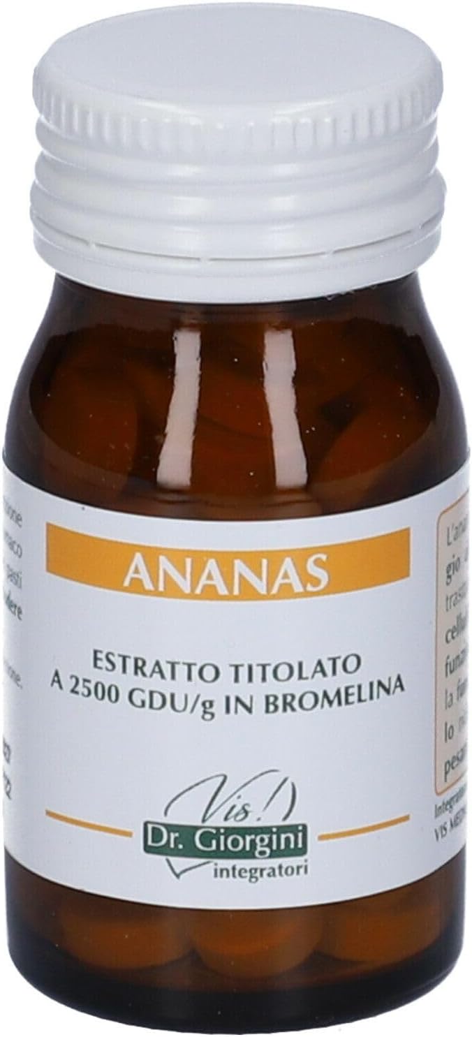 Dr Giorgini ANANAS ESTRATTO TITOLATO A 2500 2500 gdu/g In BROMELINA Pastiglie - 30 g (30 dosi da 2 pastiglie)
