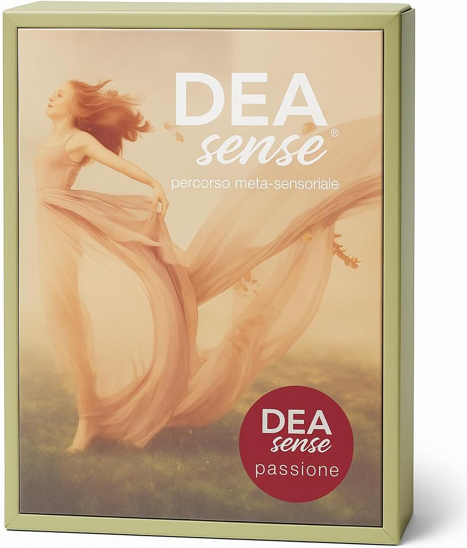 DEA sense Passione Set, Kit Meta-Sensoriale con Olio da Massaggio e Bagnodoccia, Note di Iris e Legno di Rosa, Percorso Sensoriale