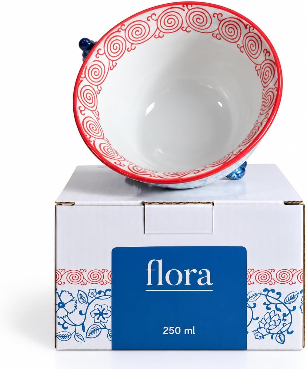 Generico Tazza in Porcellana Dipinta a Mano Flora 250 ml