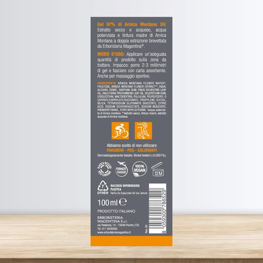 Erboristeria Magentina Gel Concentrato Arnica 97% Estratti Vegetali - 100 ml