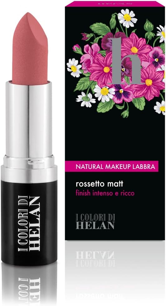 Helan, I Colori di Helan - Rossetto Lunga Durata Finish Matte Coprente Modulabile, Make up Morbido Emolliente Facile da Stendere, Trucchi Donna Lenitivi Labbra Nutrite, Rossetti Tinta Labbra Nude 4 ml - Naturopatica shop & therapy
