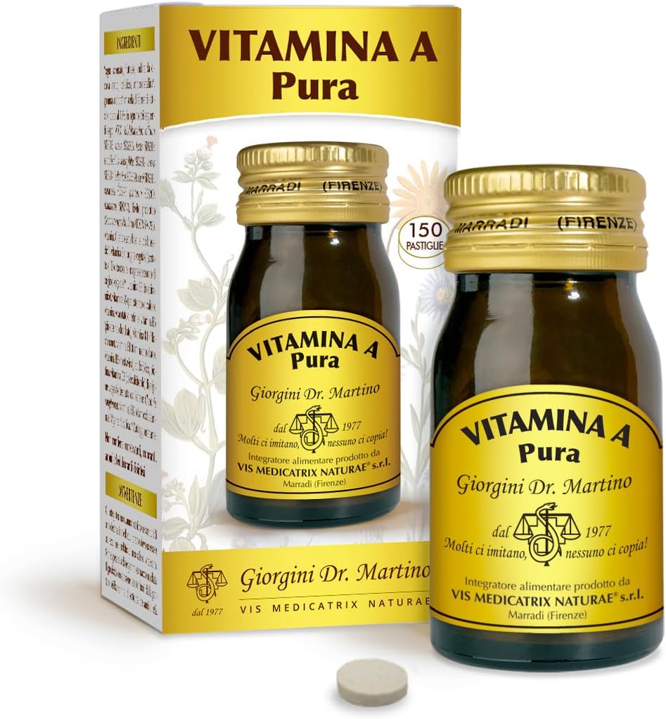 Dr Giorgini VITAMINA A Pura 30 g - pastiglie, Integratori Alimentari