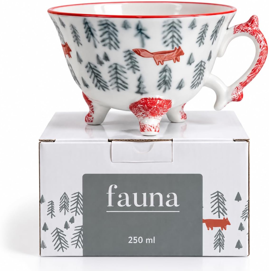 Generico Tazza in Porcellana Dipinta a Mano Fauna 250 ml