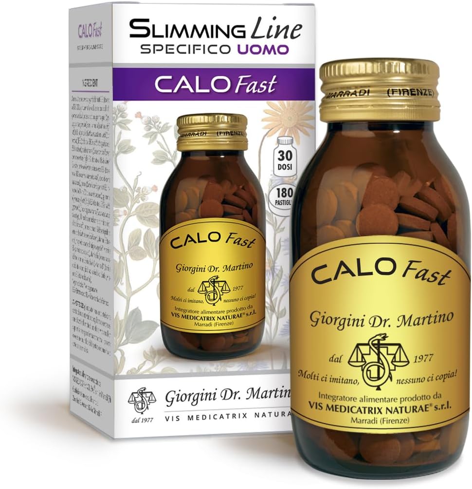 Dr Giorgini CALO FAST UOMO pastiglie - 72 g (integratore di gymnema, utile per controllare il senso di fame, arricchito con laminaria per stimolare il metabolismo)