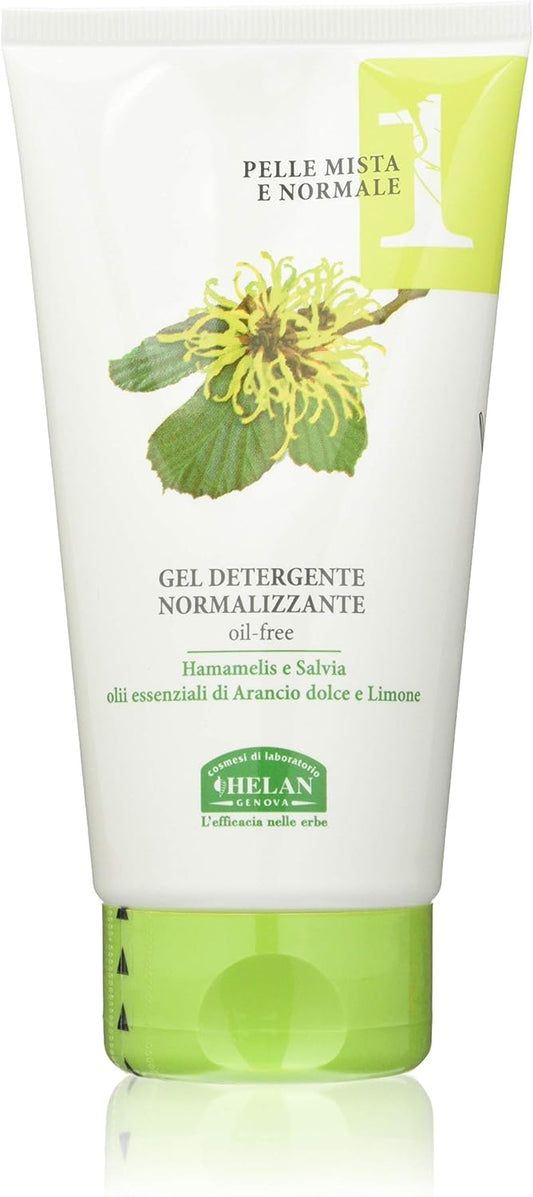 Helan, Linea Viso 1, Gel Detergente Normalizzante, Pelle mista, 150 mL - Naturopatica shop & therapy