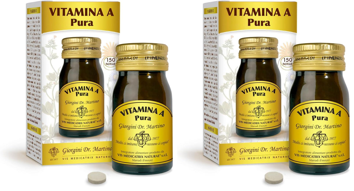 Dr Giorgini VITAMINA A Pura 30 g - pastiglie, Integratori Alimentari