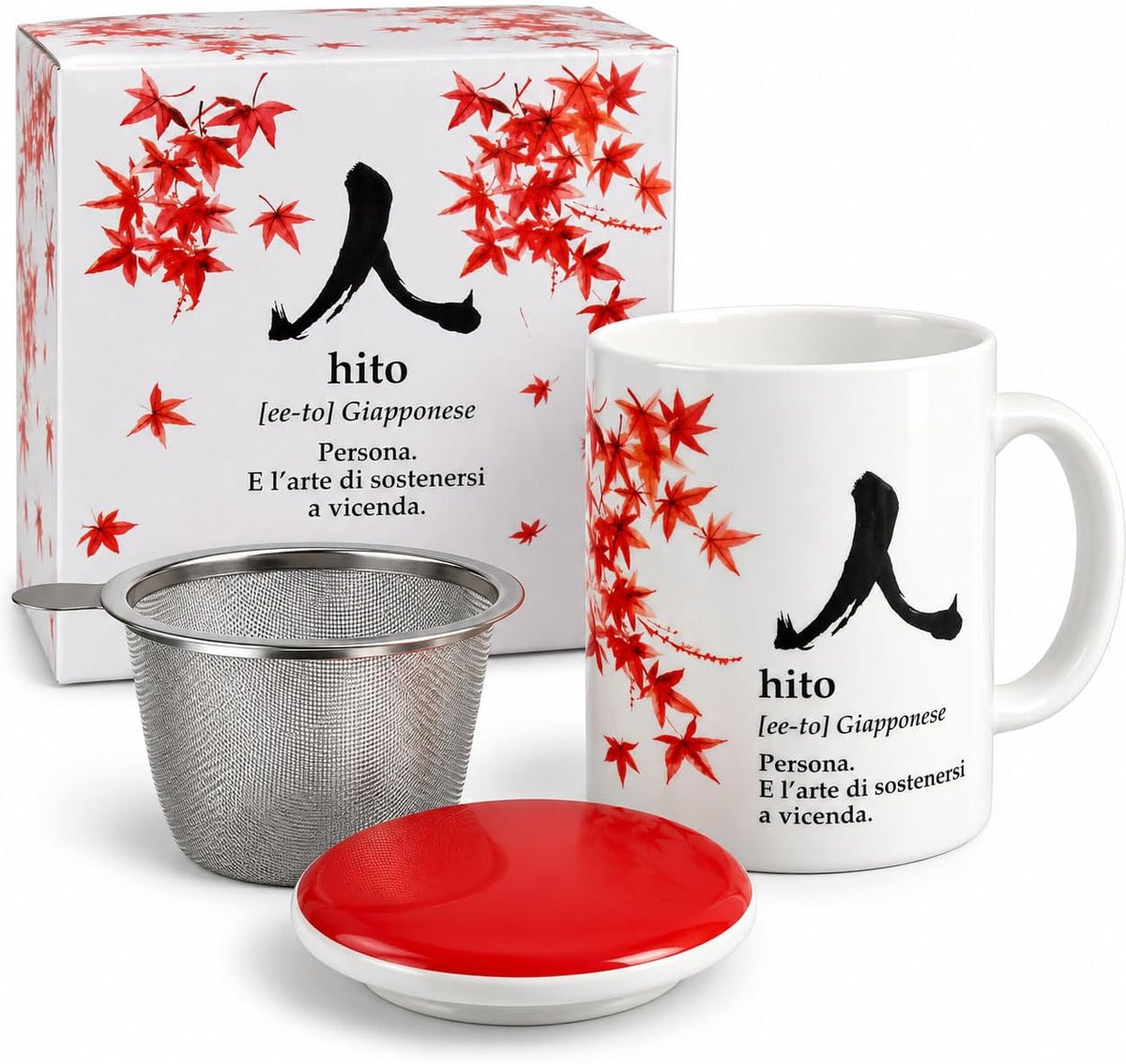 Generico Tisaniera in Ceramica con Loto 300ml, Coperchio e Filtro Inox