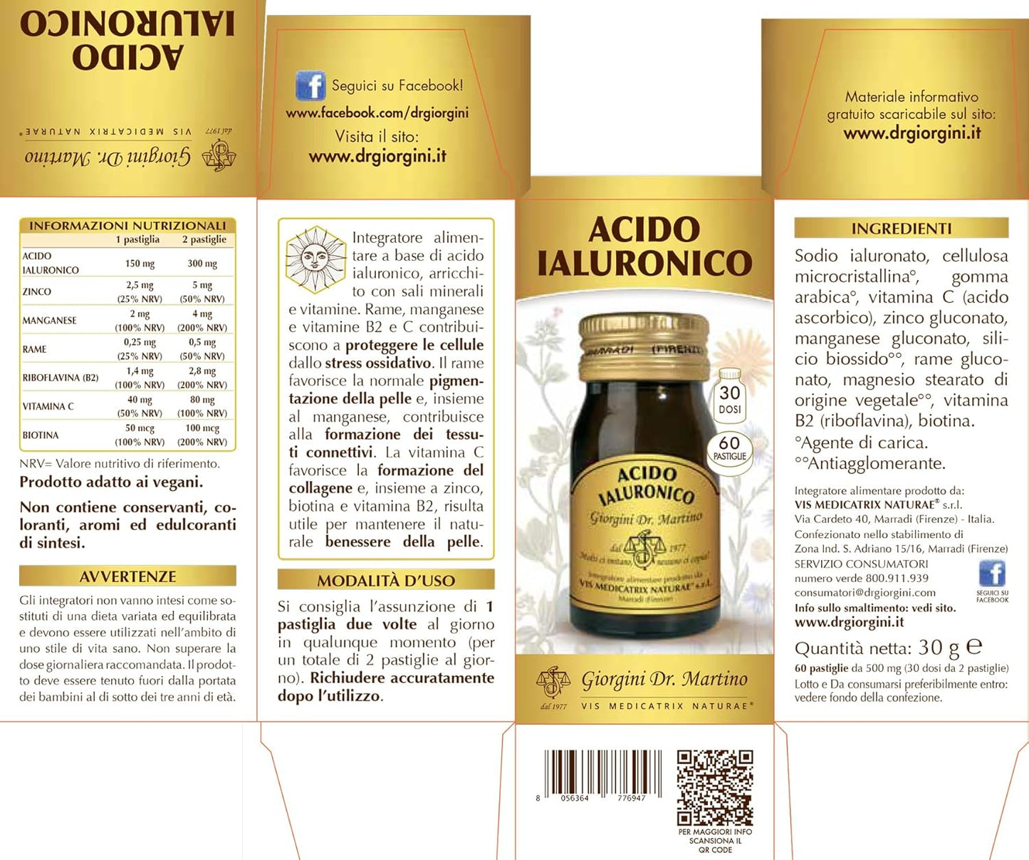 Dr Giorgini Acido Ialuronico - 30 g