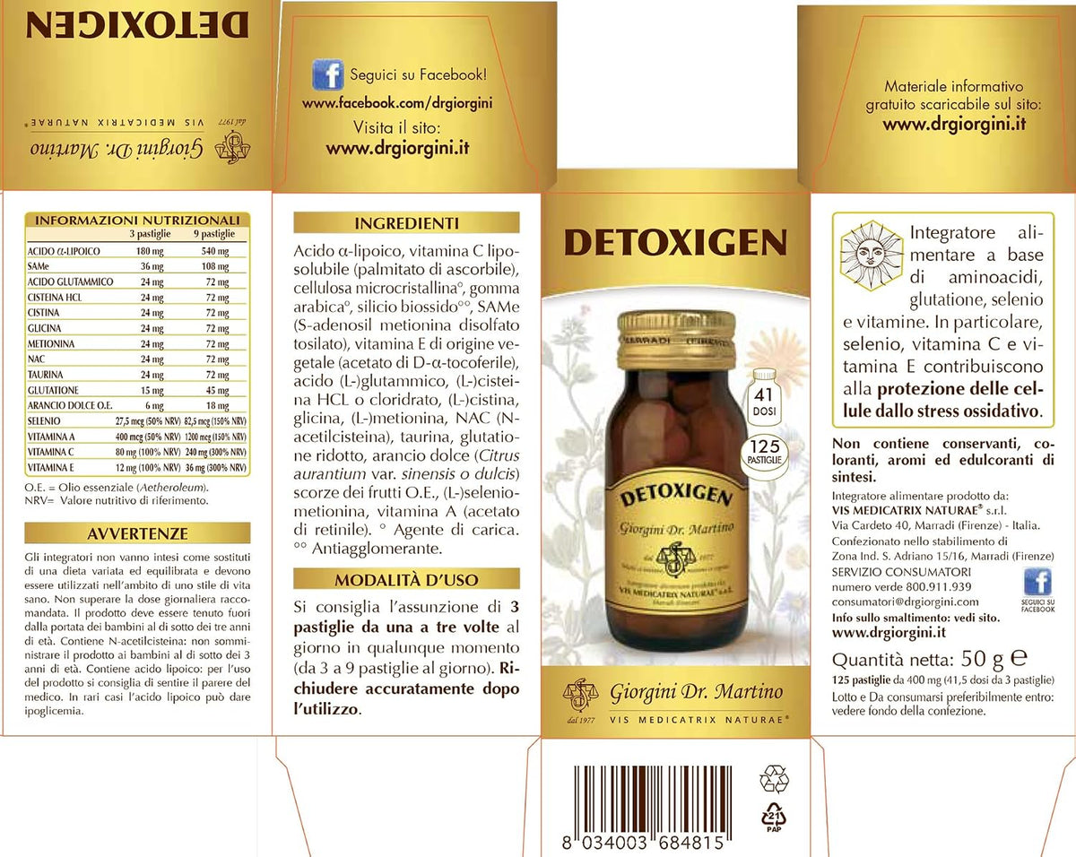 Dr Giorgini DETOXIGEN Pastiglie - 50 g