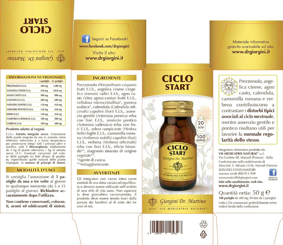 Dr Giorgini CICLO Start pastiglie - 50 g