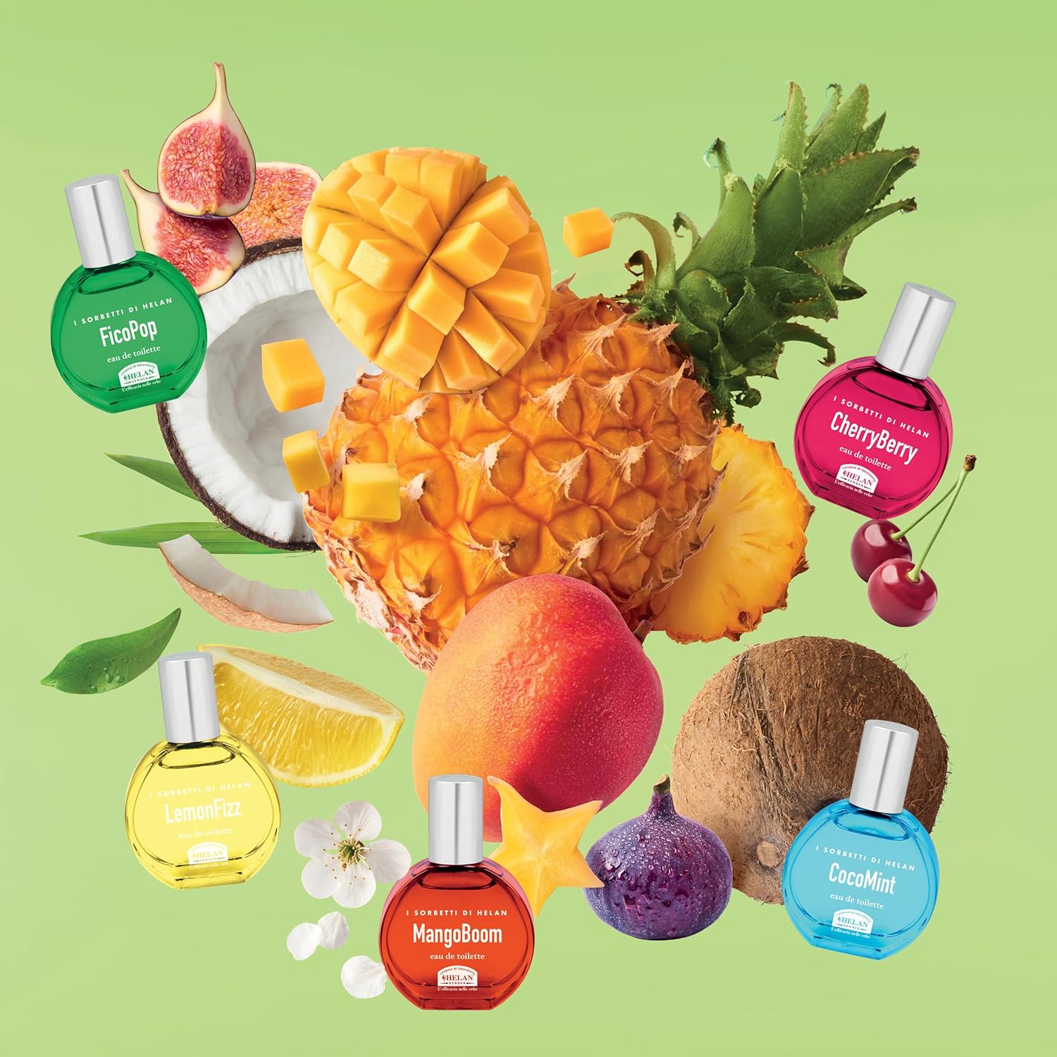 Helan I Sorbetti FicoPop - Acqua Profumata Spray Corpo e Viso Rinfrescante Tonificante con Vitamina C, Anguria e Fico - Profumo Leggero, Naturale, Analcolico e Idratante con Zuccheri Essenziali, 100ml