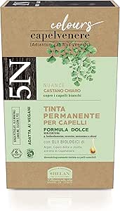 Helan, Capelvenere Colours, Tinta per Capelli Naturale Permanente Formula Dolce 5N Castano Chiaro, Colore Capelli Kit Facile Uso Inodore Ottima Copertura, Tinta Capelli senza Ammoniaca e Alcool - Naturopatica shop & therapy