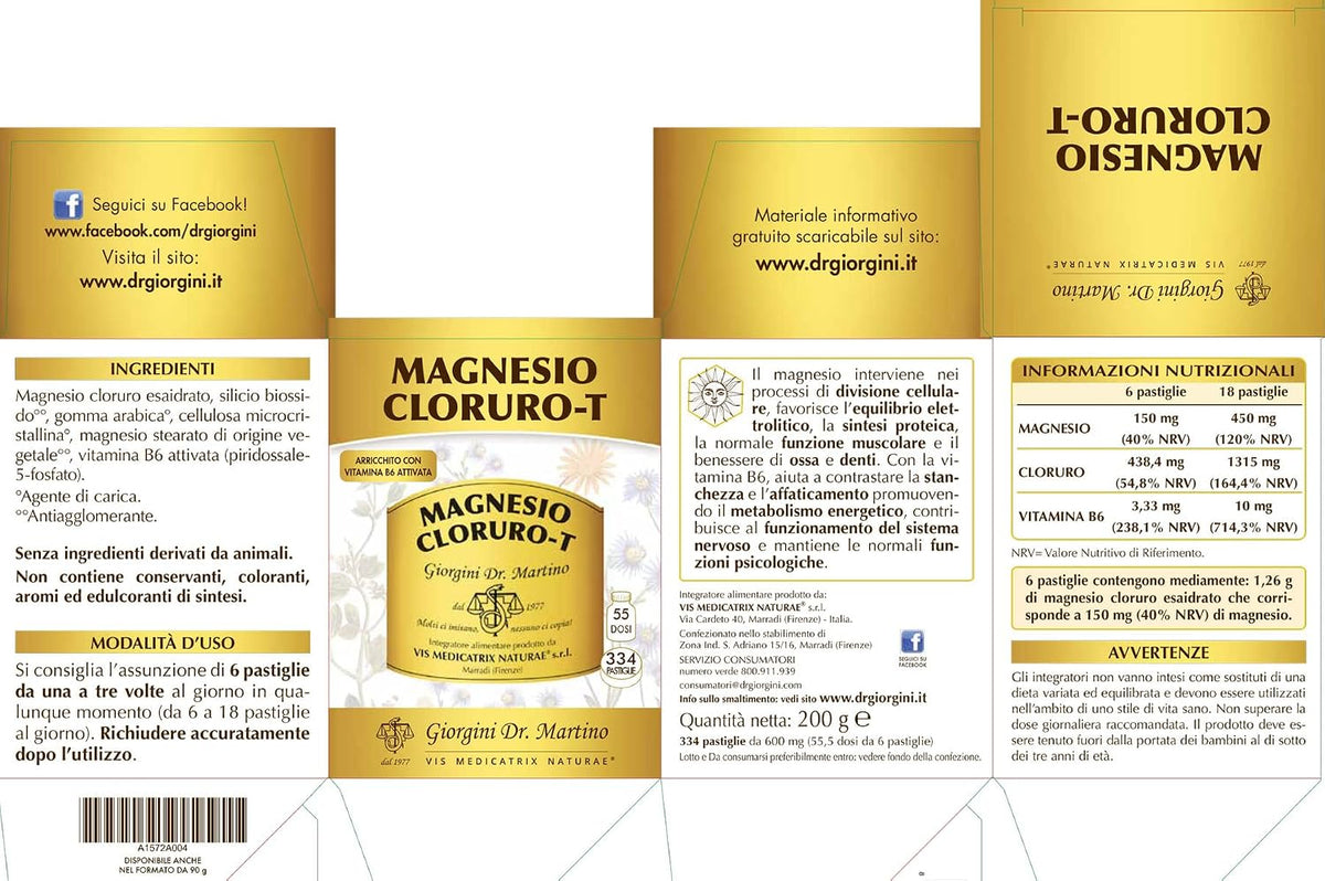 Dr Giorgini MAGNESIO CLORURO, pastiglie - 200 g