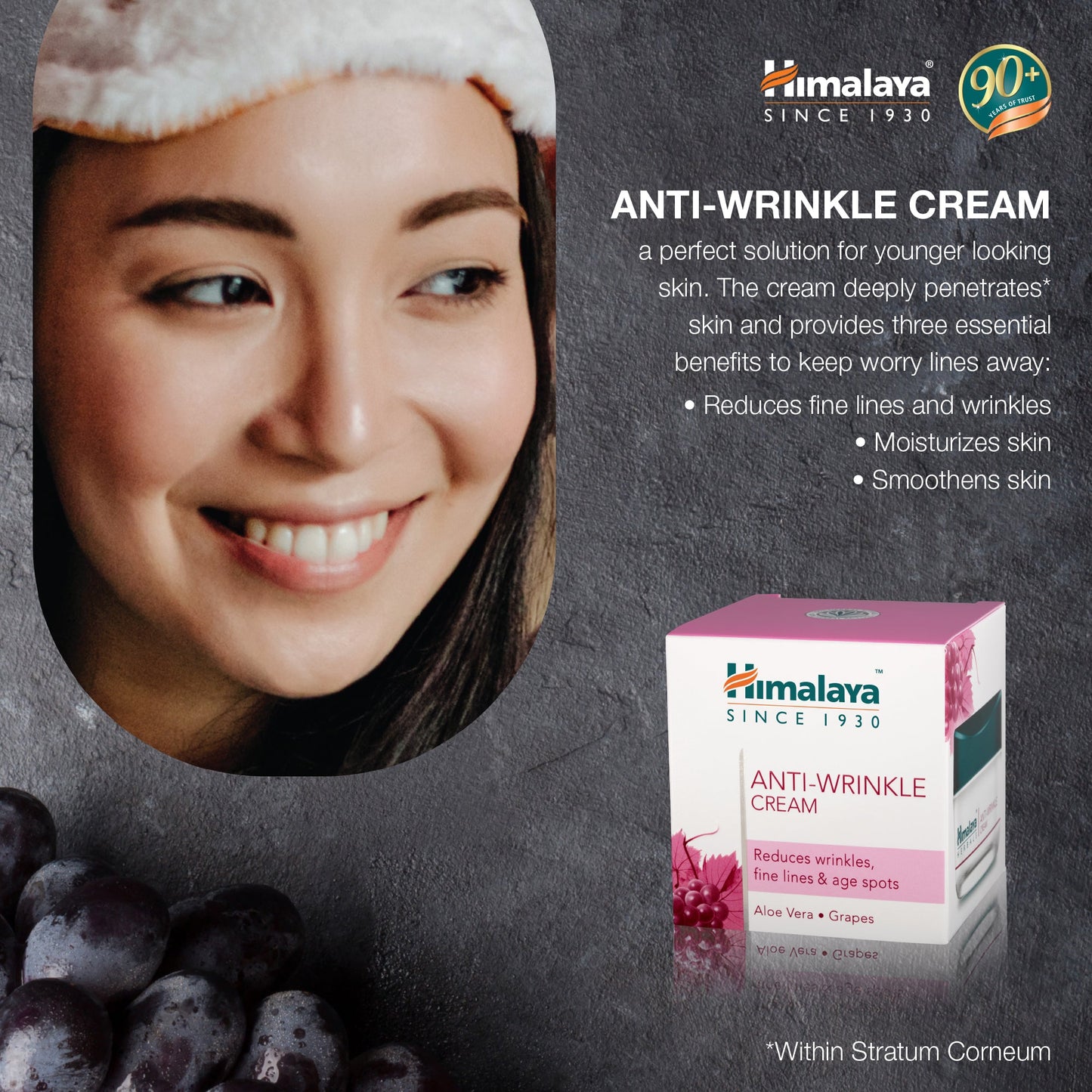 Himalaya Crema Anti-Rughe – Idratante e Levigante con Aloe Vera e Uva