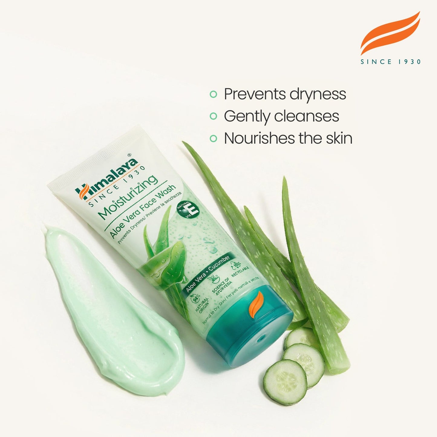 Himalaya Detergente Viso Idratante all’Aloe Vera e Cetriolo – 150ml