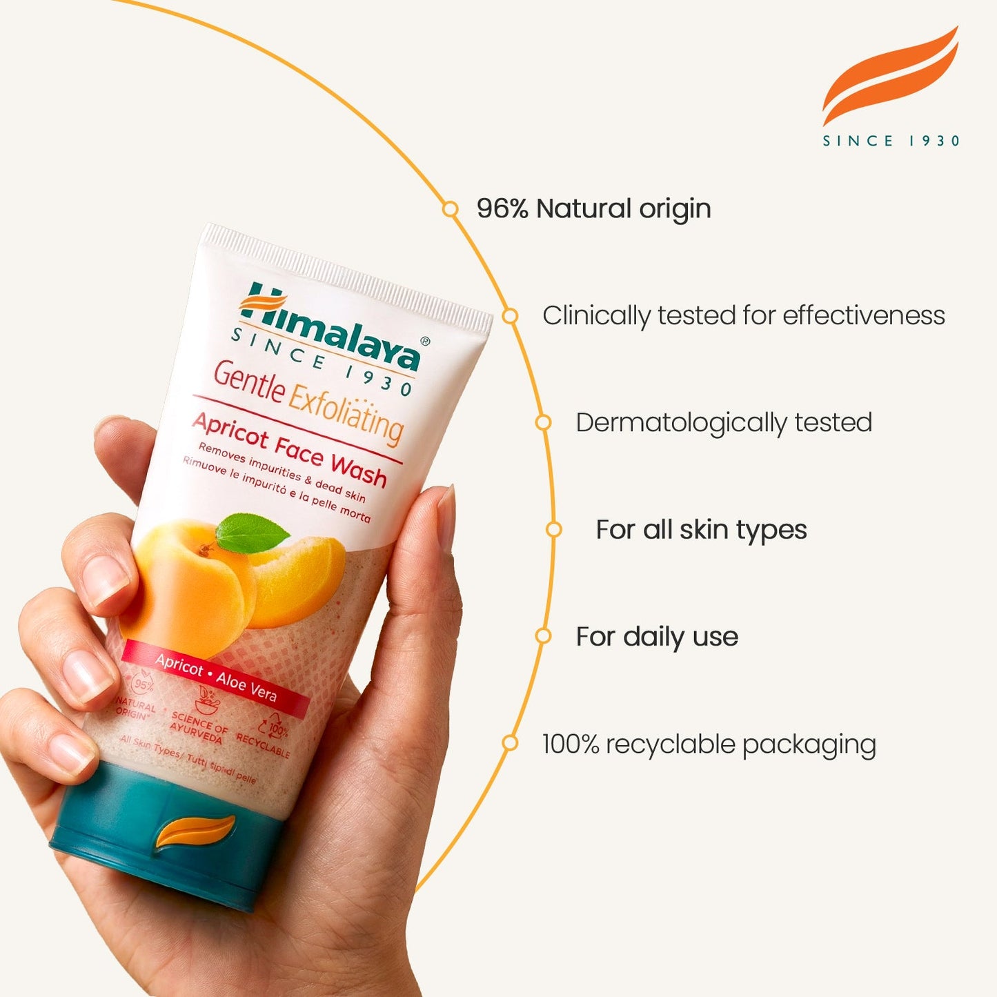 Himalaya Detergente Viso Esfoliante Delicato all’Albicocca – 150ml